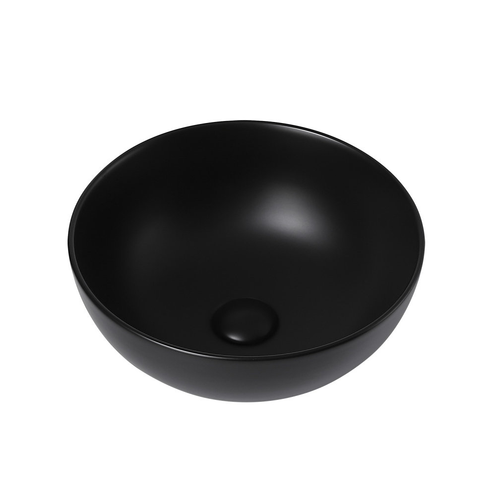 Раковина накладная Abber Bequem 36 см AC2105MB черная матовая корзина для луковичных круглая черная