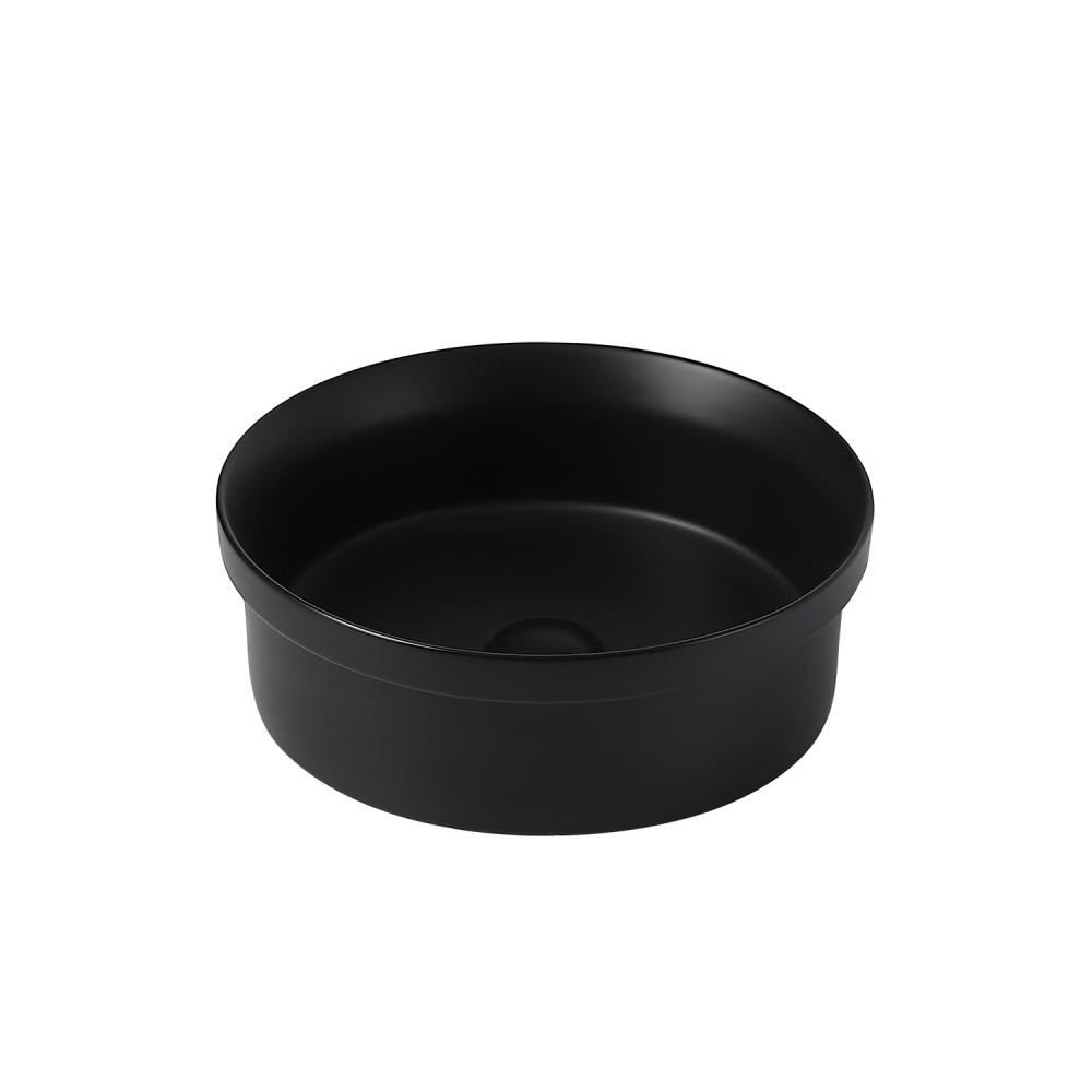 Раковина накладная Abber Bequem 40 см AC2103MB черная матовая корзина для луковичных круглая черная
