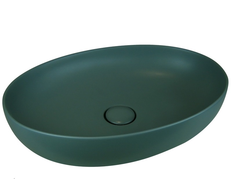 Раковина накладная AeT ELITE OVAL зеленый мох матовый тарелка steelite для пасты антуанетт 0 6 л 30 5 см зеленый фарфор 9019 c350