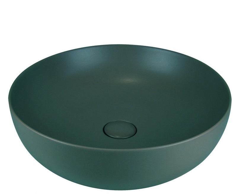 Раковина накладная AeT ELITE ROUND зеленый мох матовый тарелка steelite для пасты антуанетт 0 6 л 30 5 см зеленый фарфор 9019 c350