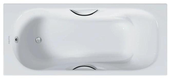 Ванна чугунная Акватек Гамма 150х75 см AQ8050FH-00 белая, с ручками и ножками форма для запекания овальная с ручками