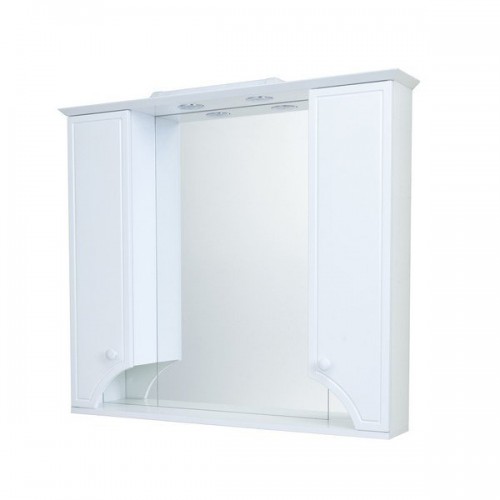 Зеркало со шкафчиком Акватон Элен 95 белое