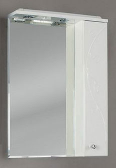Зеркало со шкафчиком Акватон Лиана 60 R белое зеркало шкаф misty лиана 65 l