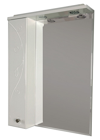 Зеркало со шкафчиком Акватон Лиана 60 L белое зеркало шкаф misty лиана 65 r