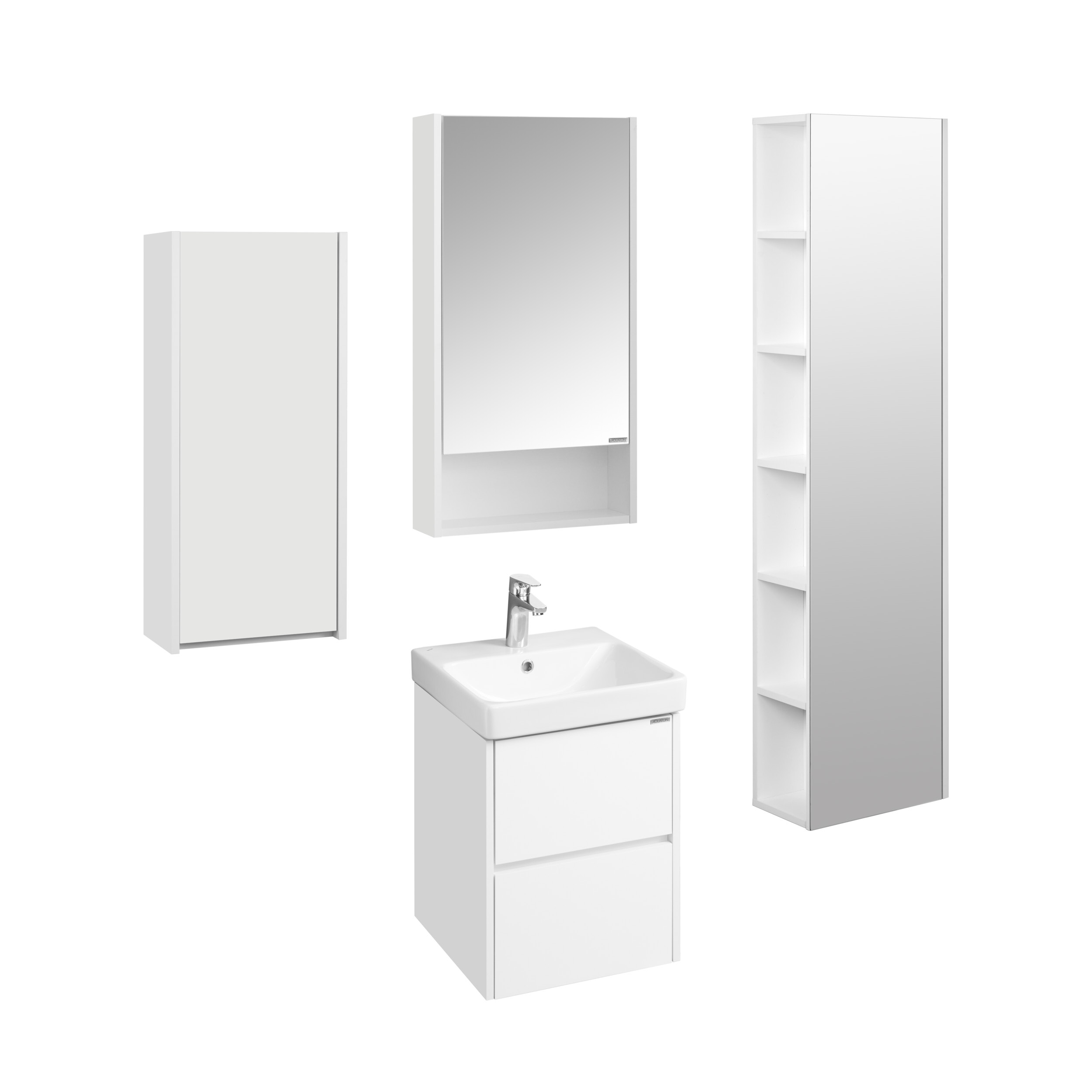 Зеркальный шкаф Акватон Сканди 45 см 1A252002SD010 белый - фото 5