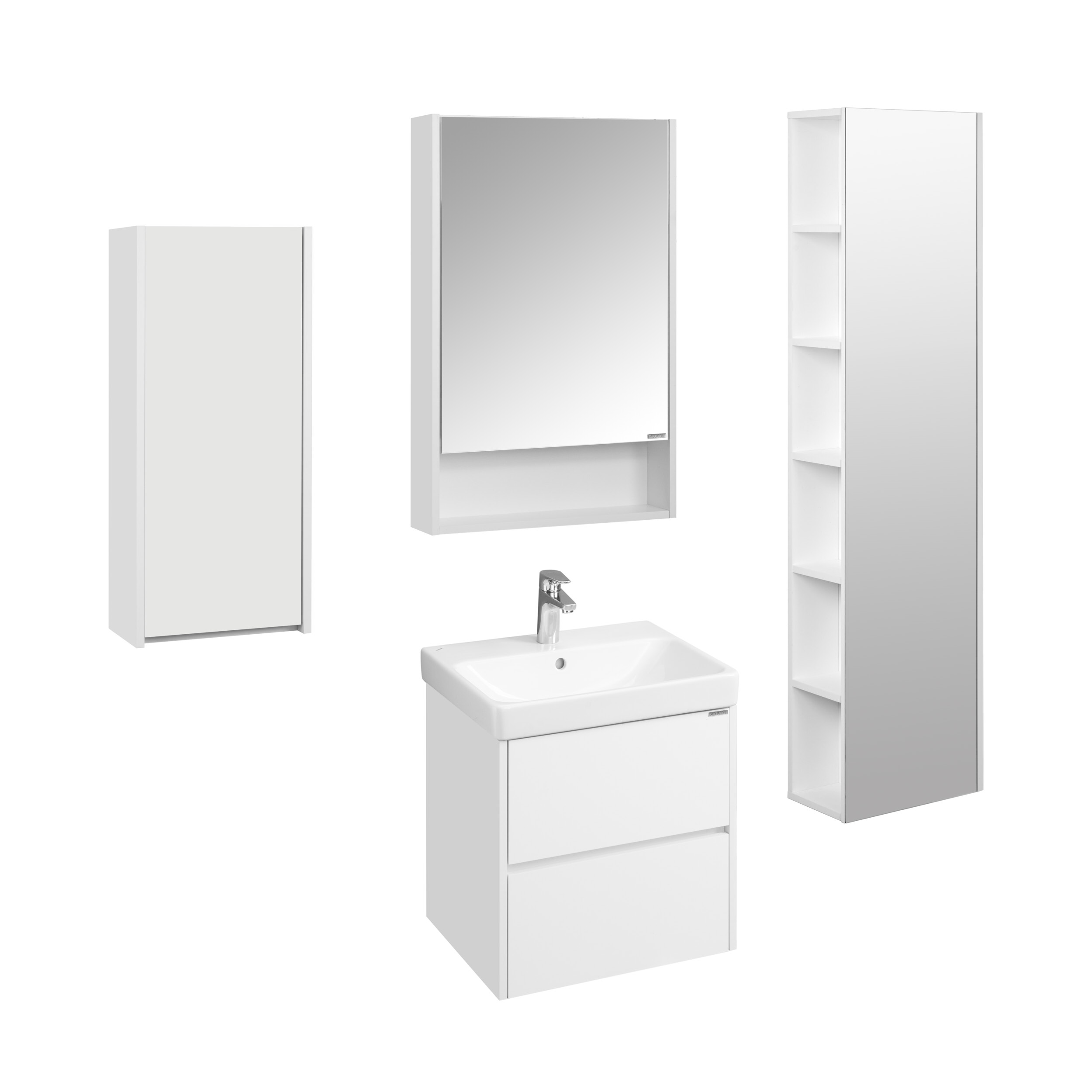 Зеркальный шкаф Акватон Сканди 55 см 1A252102SD010 белый - фото 5