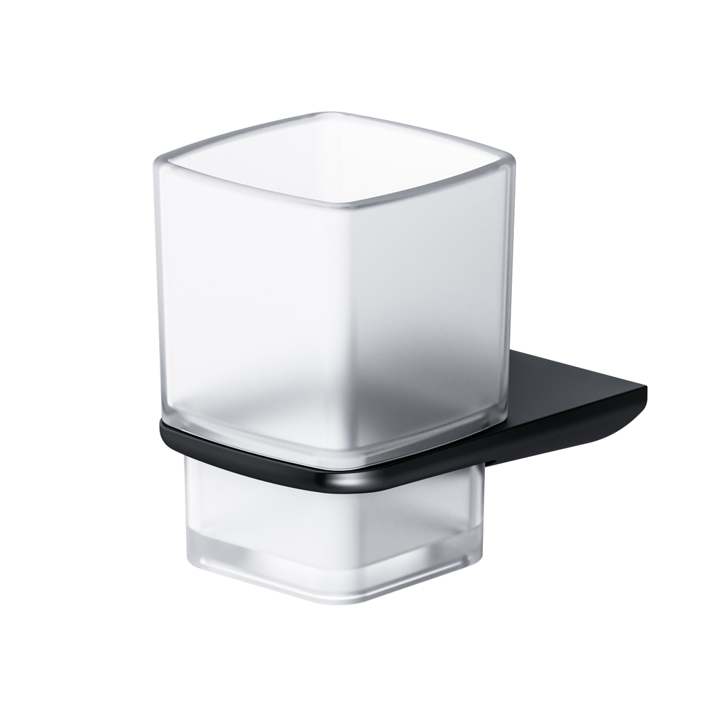 Стеклянный стакан Am.Pm Inspire 2.0 A50A34322 черный одинарный стеклянный стакан ravslezak