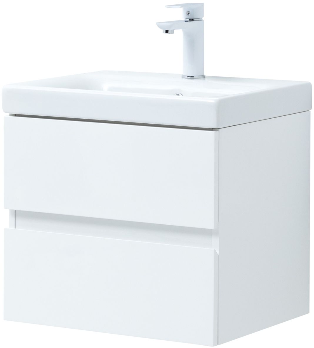 Мебель для ванной Aquanet Беркли 50 см белый глянец (2 ящика) 302347 Беркли 50 см белый глянец (2 ящика) - фото 3