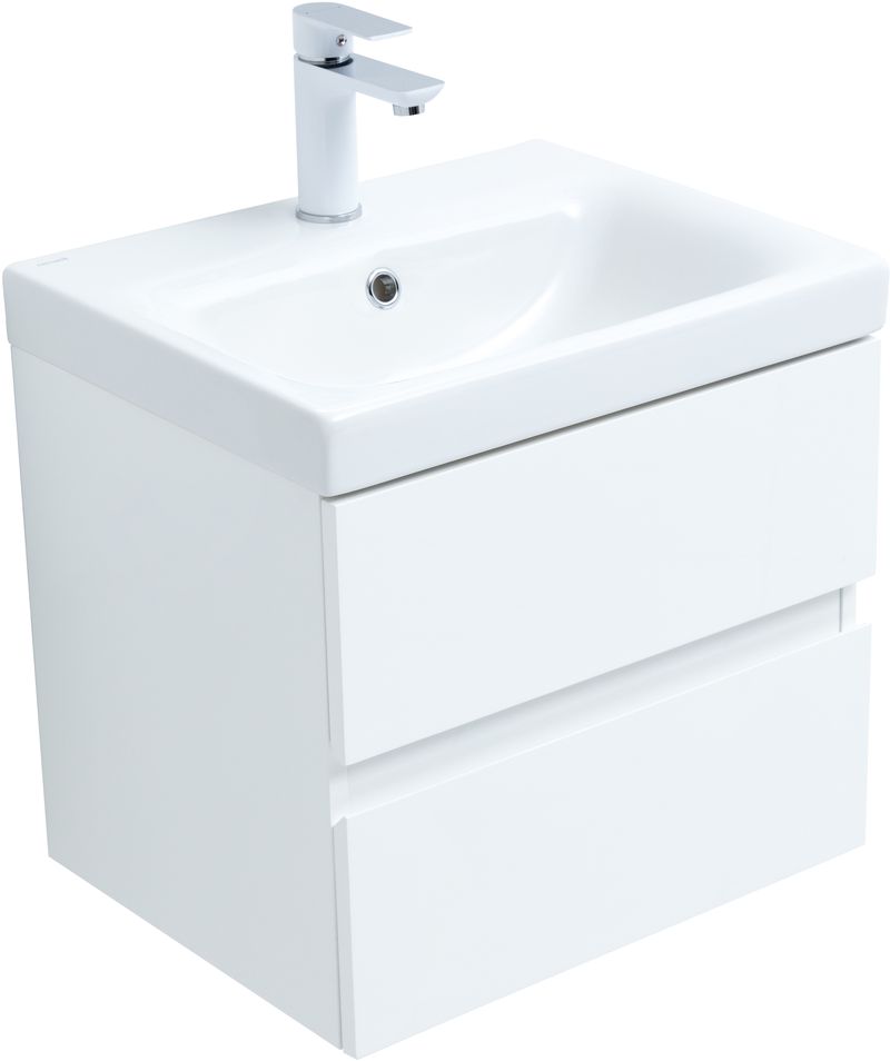 Мебель для ванной Aquanet Беркли 50 см белый глянец (2 ящика) 302347 Беркли 50 см белый глянец (2 ящика) - фото 7
