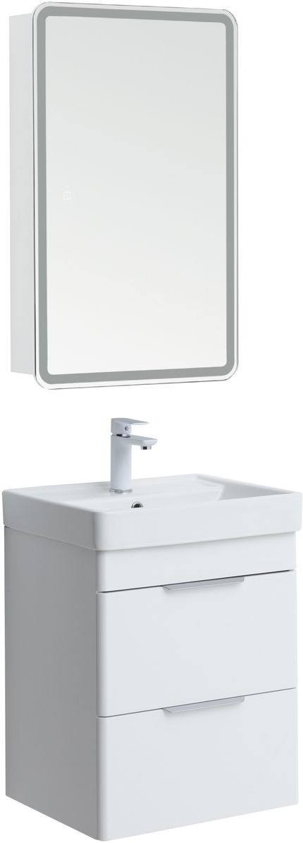 Мебель для ванной Aquanet Ирис New 50 см белый глянец (2 ящика) 310143 Ирис New 50 см белый глянец (2 ящика) - фото 2