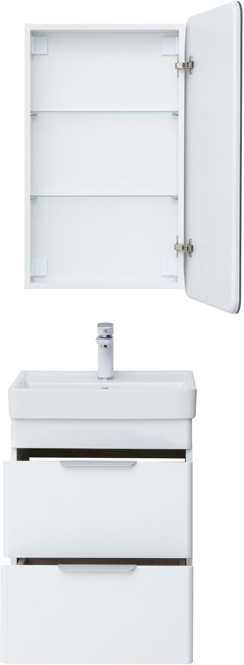 Мебель для ванной Aquanet Ирис New 50 см белый глянец (2 ящика) 310143 Ирис New 50 см белый глянец (2 ящика) - фото 4