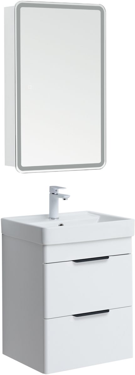 Мебель для ванной Aquanet Ирис New 50 см белый глянец (2 ящика) 310143 Ирис New 50 см белый глянец (2 ящика) - фото 10