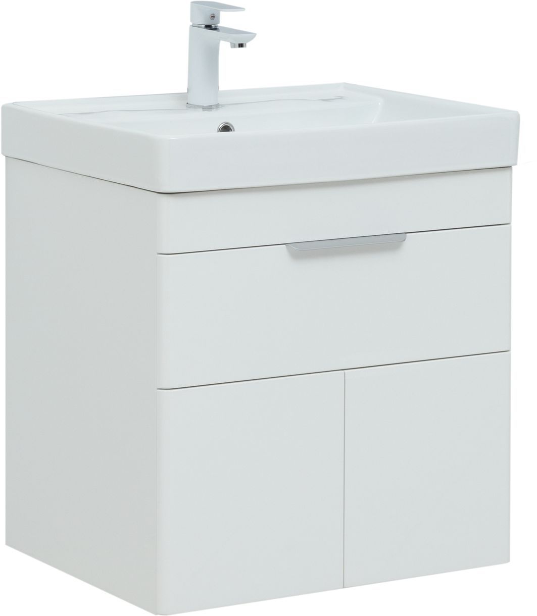 Мебель для ванной Aquanet Ирис New 60 см белый глянец (1 ящик, 2 дверцы)