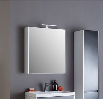 Зеркальный шкаф Aquanet Латина 70 белый 179997 зеркальный шкаф sintesi