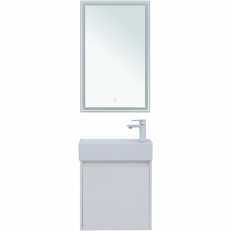 Комплект мебели Aquanet Nova Lite 50 см подвесная 1 дверца, белая глянцевая