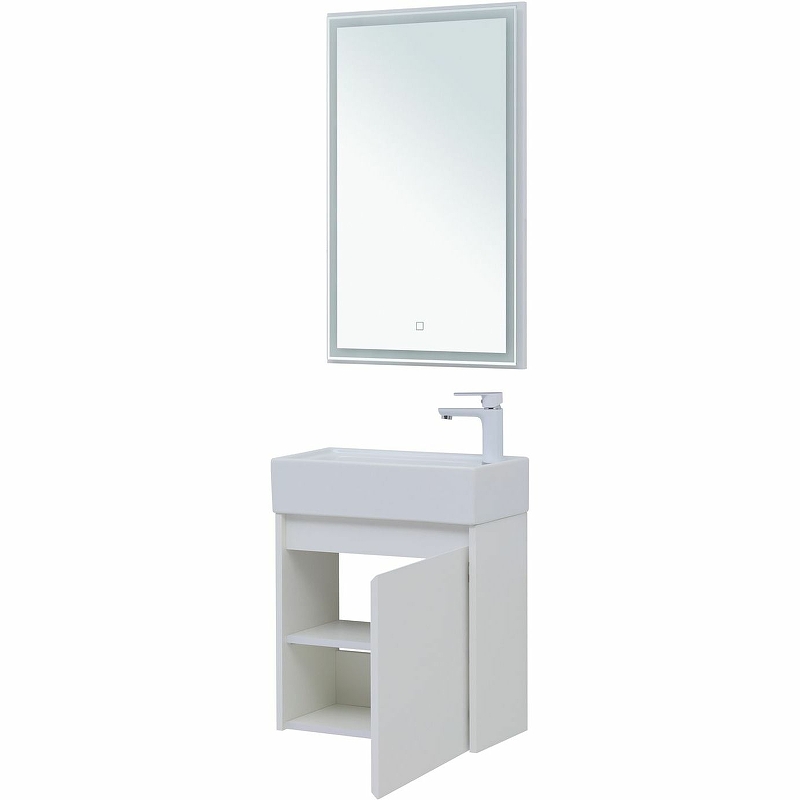 Комплект мебели Aquanet Nova Lite 50 см подвесная 1 дверца, белая глянцевая 298853 - фото 5