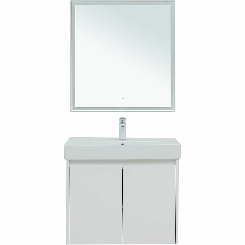 Комплект мебели Aquanet Nova Lite 75 см подвесная 2 дверцы, белая глянцевая