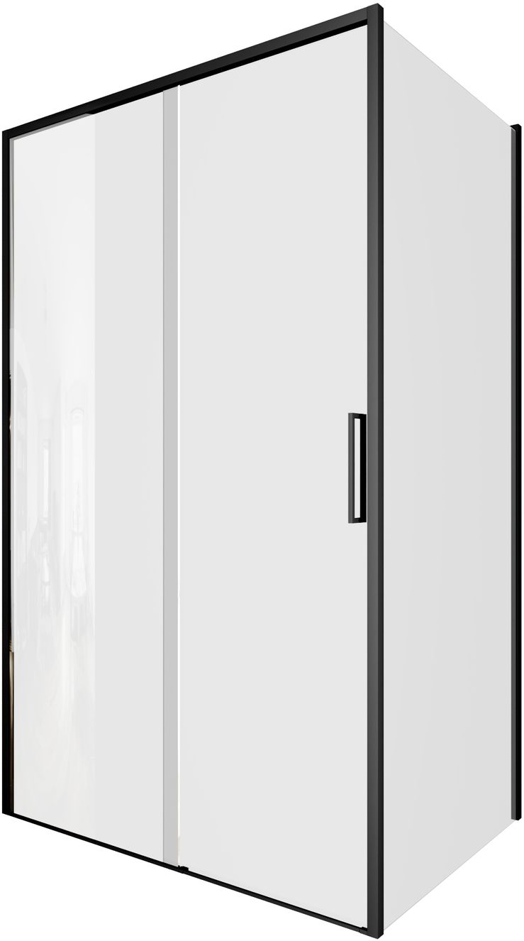 Душевой уголок Aquanet Pleasure Evo 120x80 AE65-120x80-BT стекло прозрачное, профиль черный душевая дверь aquanet alfa naa6121 120 прозрачное стекло