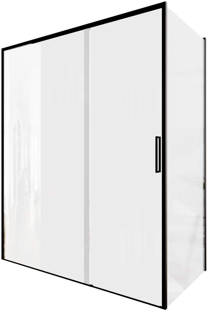 Душевой уголок Aquanet Pleasure Evo 160x90 AE65-160x90-BT стекло прозрачное, профиль черный душевая дверь aquanet alfa naa6121 150 прозрачное стекло
