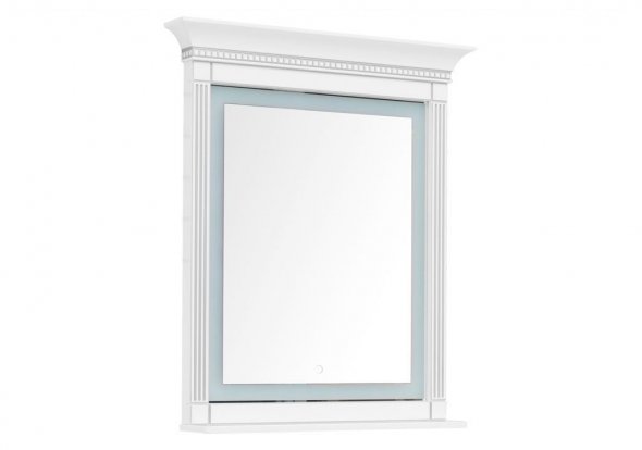 Зеркало с подсветкой Aquanet Селена 90 белый/серебро зеркало для ванной aquanet селена 63 00246509