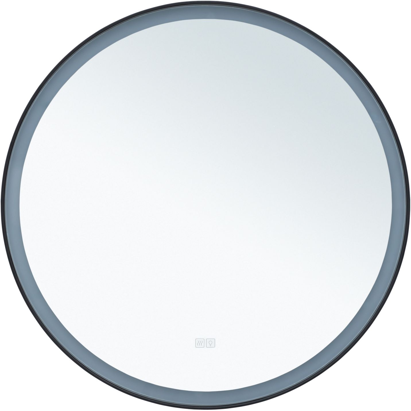 Зеркало с подсветкой Aquanet Тренд 80 см 316653 черное, с подогревом