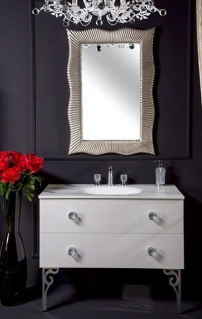 Мебель для ванной комнаты Armadi Art NeoArt 110 White под столешницу WSG, стекло, мрамор, 2 ящика