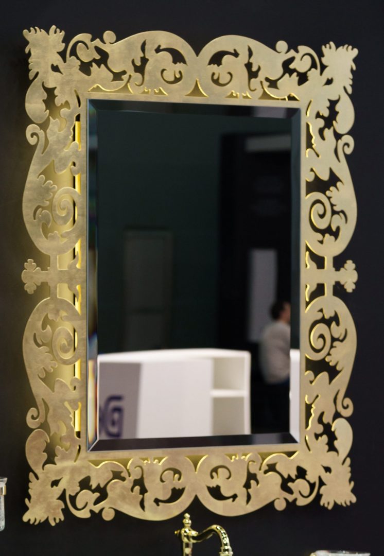 Зеркало с подсветкой Armadi Art NeoArt 80 см 553 золото