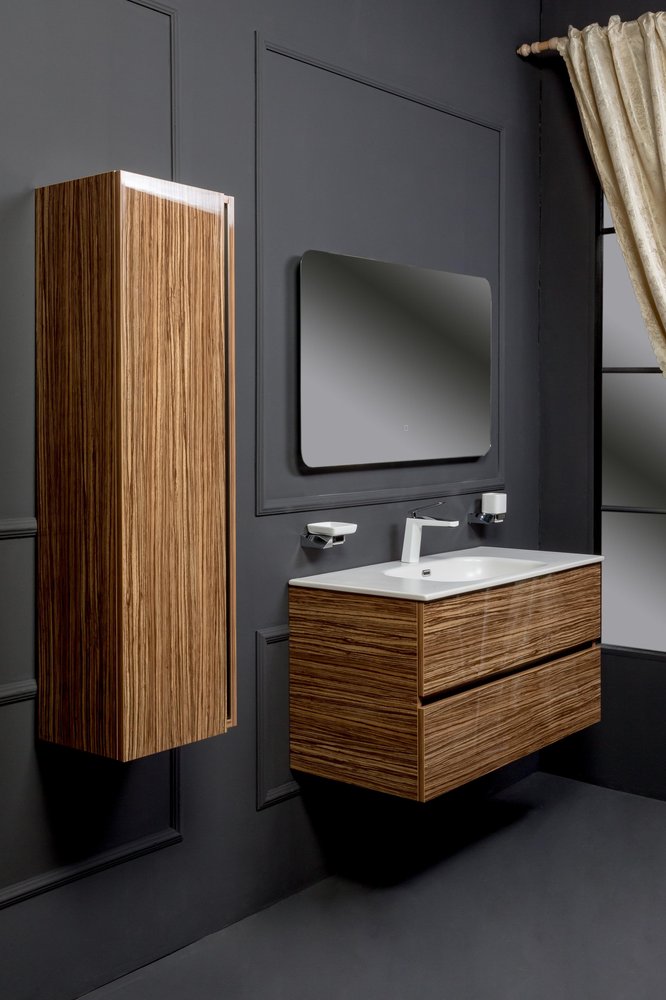 Мебель для ванной комнаты Armadi Art Vallessi 100 зебрано глянец