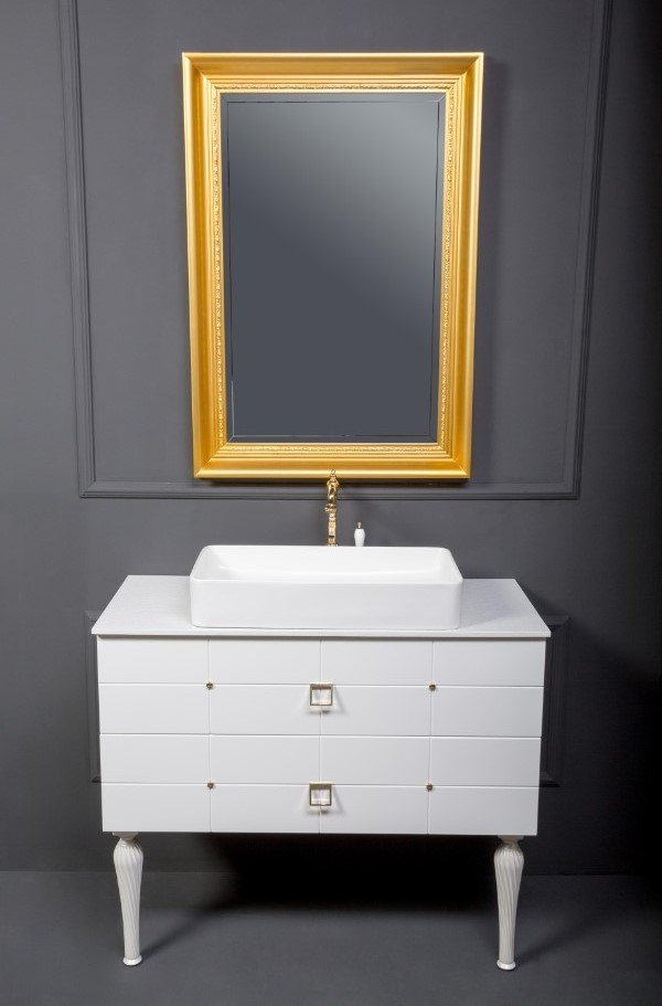 Мебель для ванной комнаты Armadi Art Vallessi Avantgarde 81 см хром, белая
