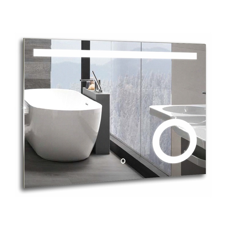 Зеркало Azario Лайт 80х60 LED зеркало для ванной 1marka кода 80 лайт белый глянец мдф