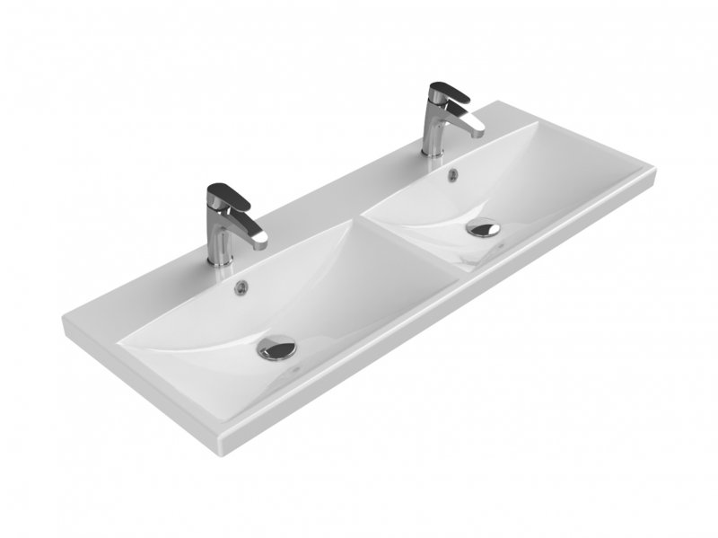 Раковина накладная BelBagno 120 см BB-0325-120-2-LVB белая