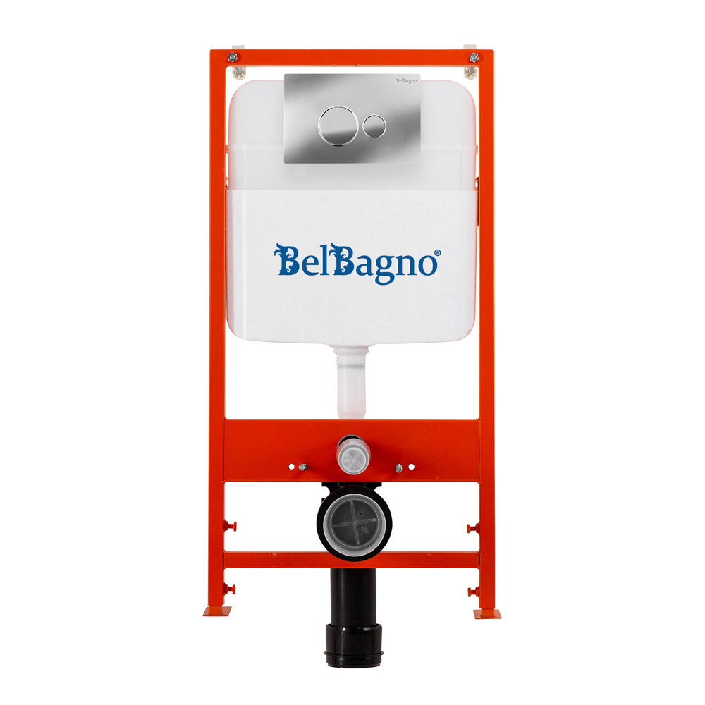 Cистема инсталляции с кнопкой смыва BelBagno BB026/BB081CR кнопка хром глянцевый BB026/BB081CR BB026/BB081CR кнопка хром глянцевый - фото 1