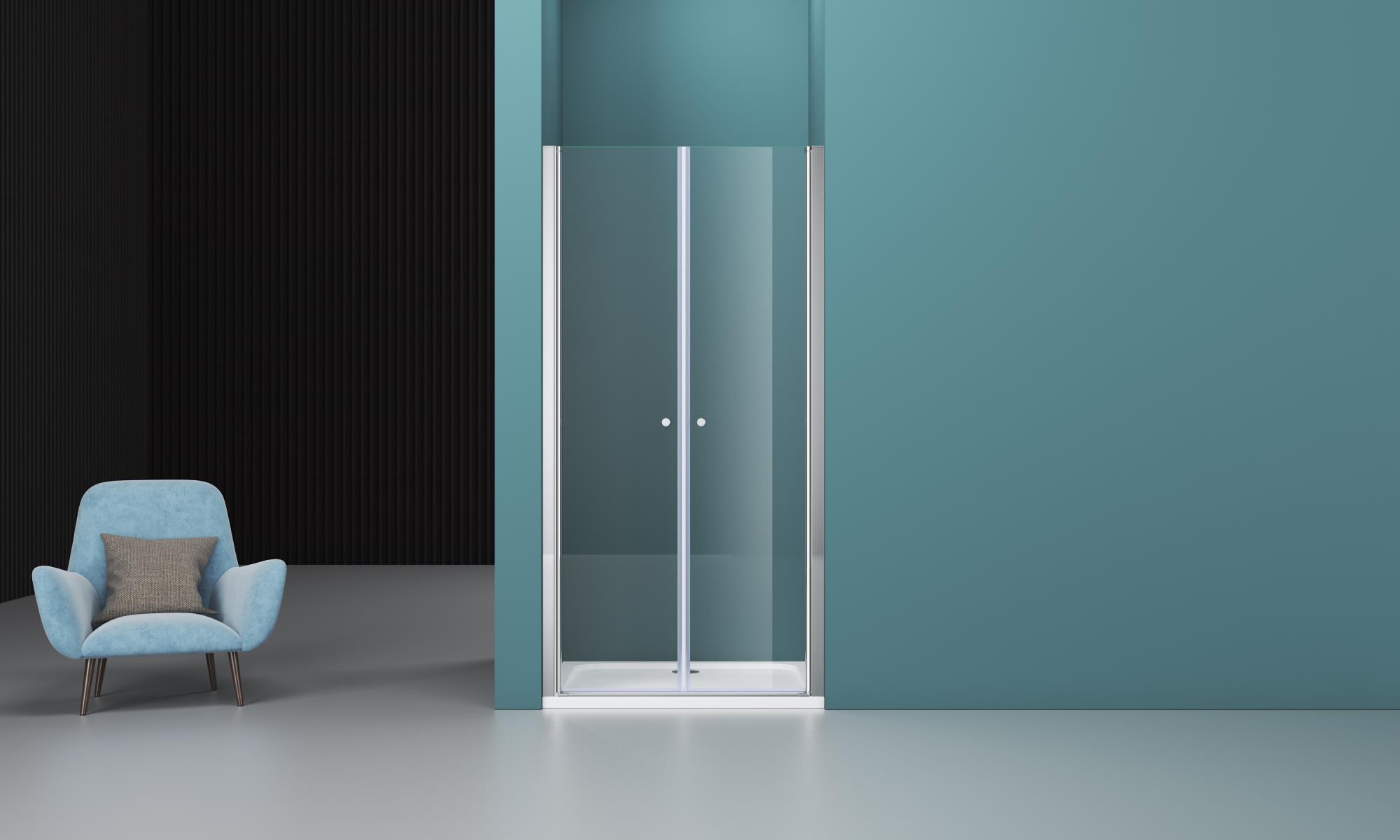 Душевая дверь в нишу BelBagno Etna 120 см прозрачное стекло профиль хром