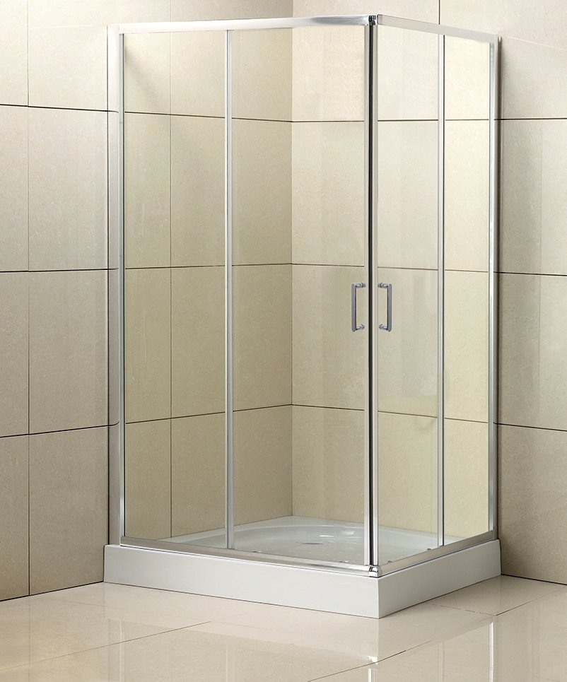 Душевой уголок BelBagno Uno 100x80 UNO-195-AH-2-100/80-C-Cr стекло прозрачное, профиль хром