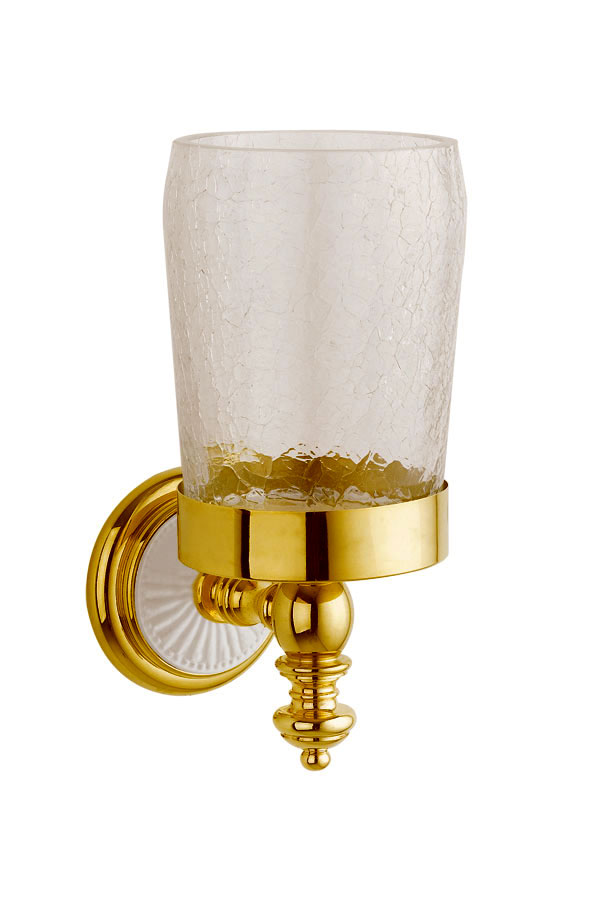Стакан для зубных щеток Boheme Palazzo Bianco 10104 белый, золото стакан для зубных щеток boheme q 10944 mw белый матовый