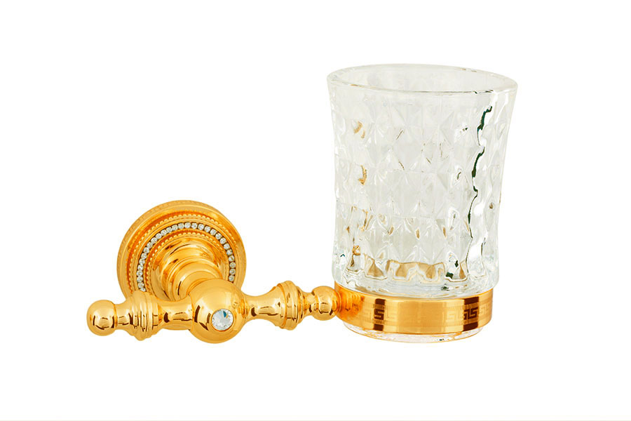 стакан для зубных щеток boheme new venturo 10314 g b золото Стакан для зубных щеток Boheme Imperiale 10404 золото