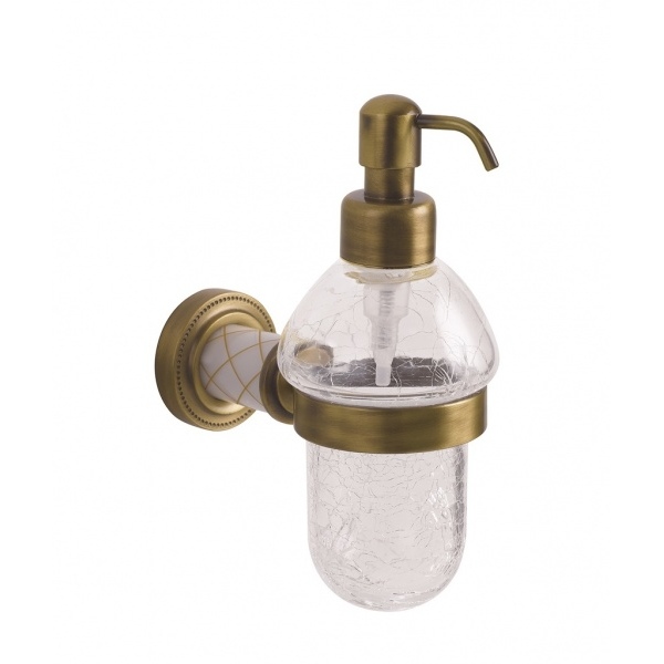 Диспенсер для жидкого мыла Boheme Murano 10912-W-BR бронза настенный стеклянный дозатор для жидкого мыла диспенсер haiba