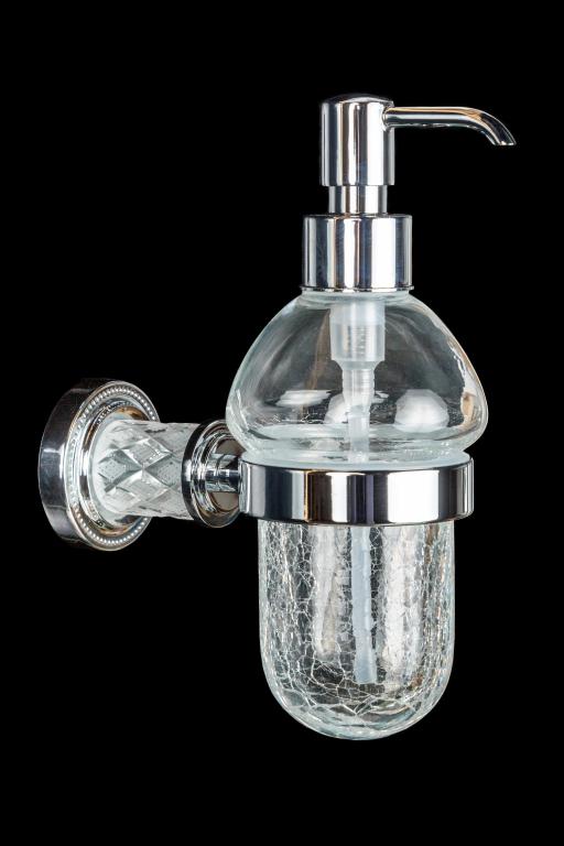 Диспенсер для жидкого мыла Boheme Murano Cristal 10912-CRST-CH хром