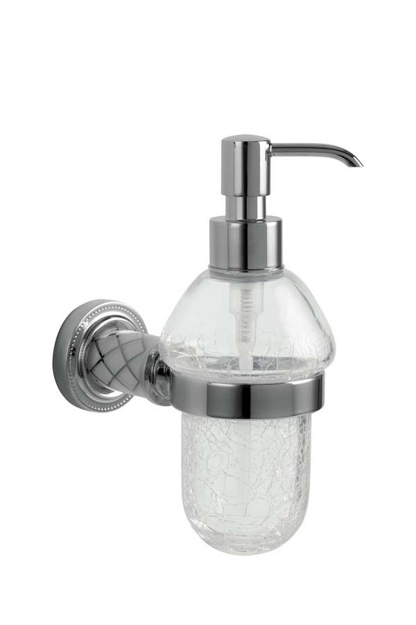 Диспенсер для жидкого мыла Boheme Murano 10912-W-CR хром настенный стеклянный дозатор для жидкого мыла диспенсер haiba