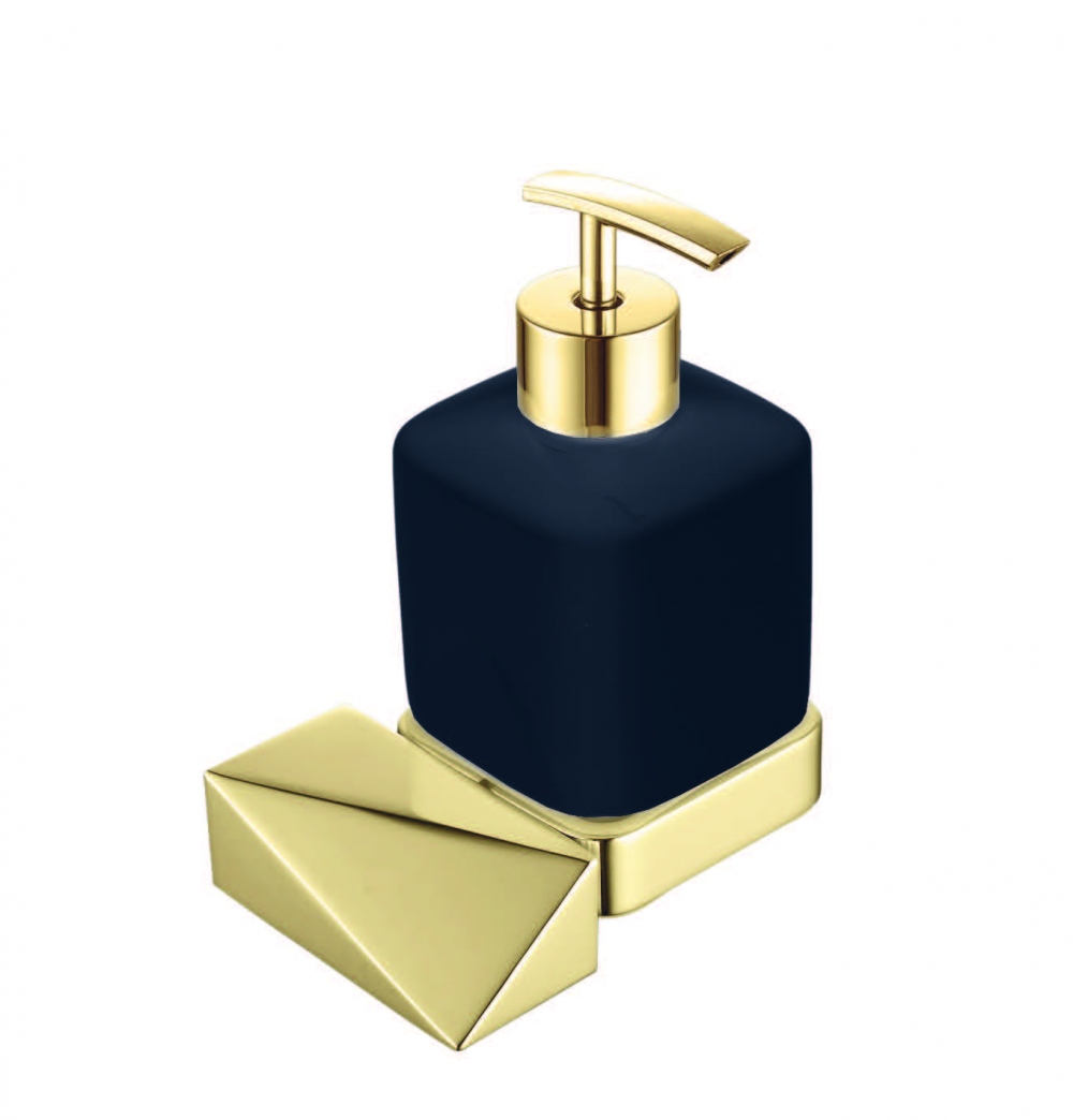 Диспенсер для жидкого мыла Boheme New Venturo 10317-G-B черный, золото