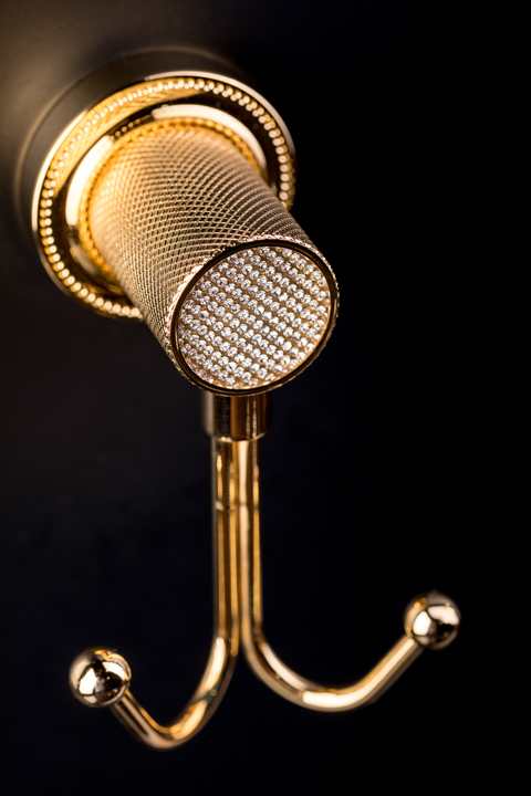 Крючок двойной Boheme Royal Cristal 10926-G-B золото, черный двойной крючок tekno tel