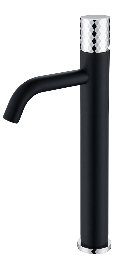 Смеситель для раковины Boheme Stick Black Touch Chrome 122-BCR.2 черный, ручка матовый хром