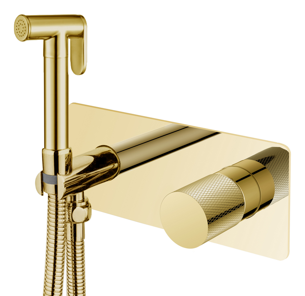 Гигиенический душ со смесителем Boheme Stick 127-GG.2 золото