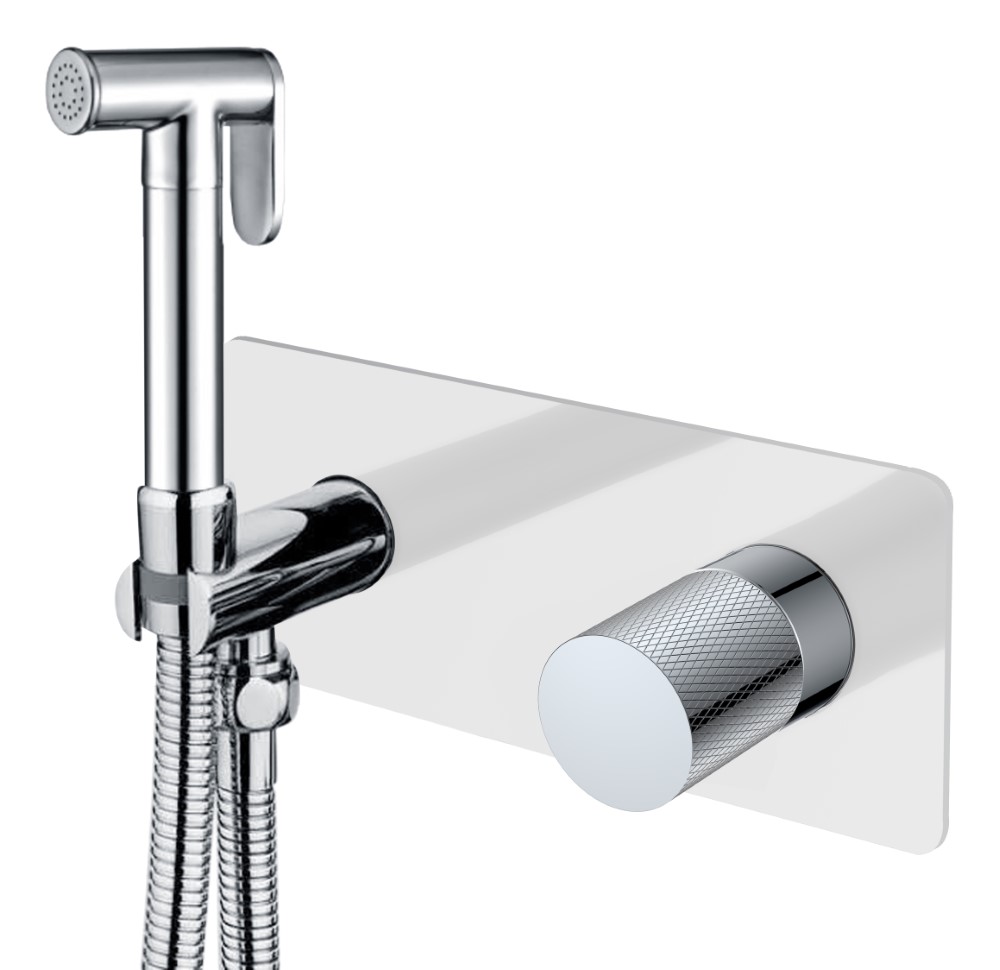 Гигиенический душ со смесителем Boheme Stick 127-WCR.2 хром, белый