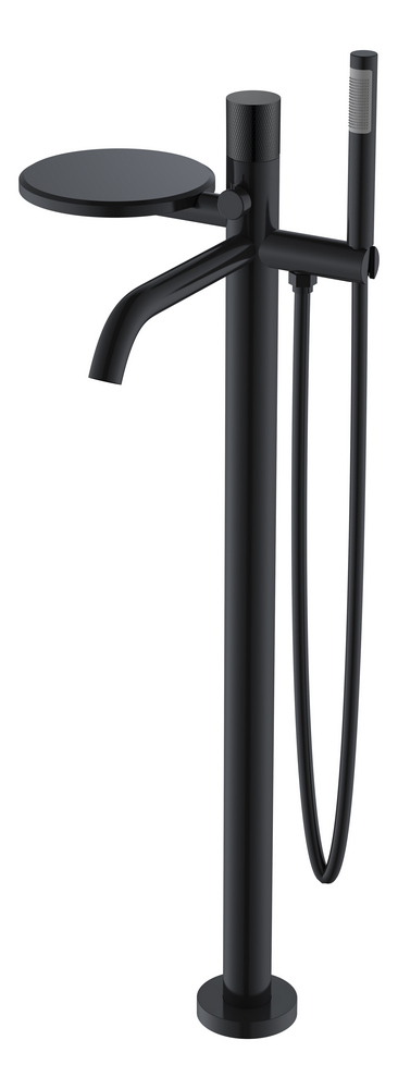 Напольный смеситель для ванны с душем Boheme Stick 129-BB.2 черный с черной ручкой black touch black