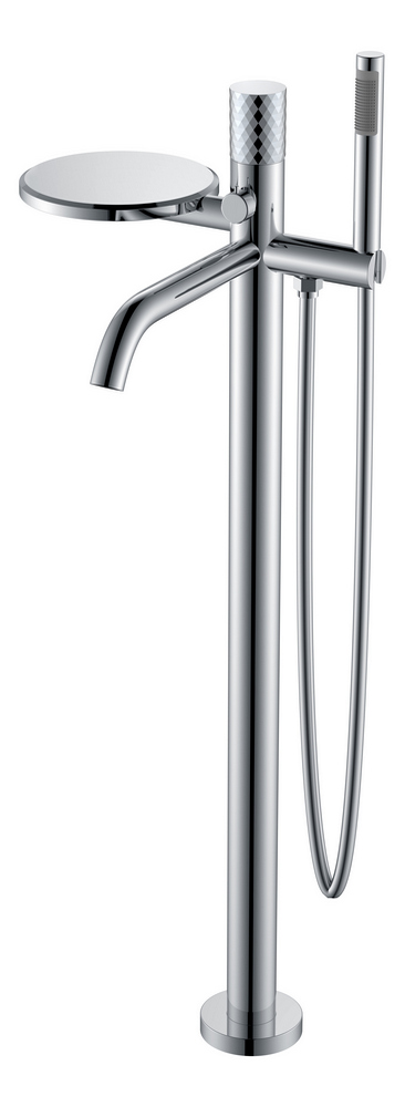 Напольный смеситель для ванны с душем Boheme Stick 129-CRCR хром с хромированной ручкой chrome diamond chrome