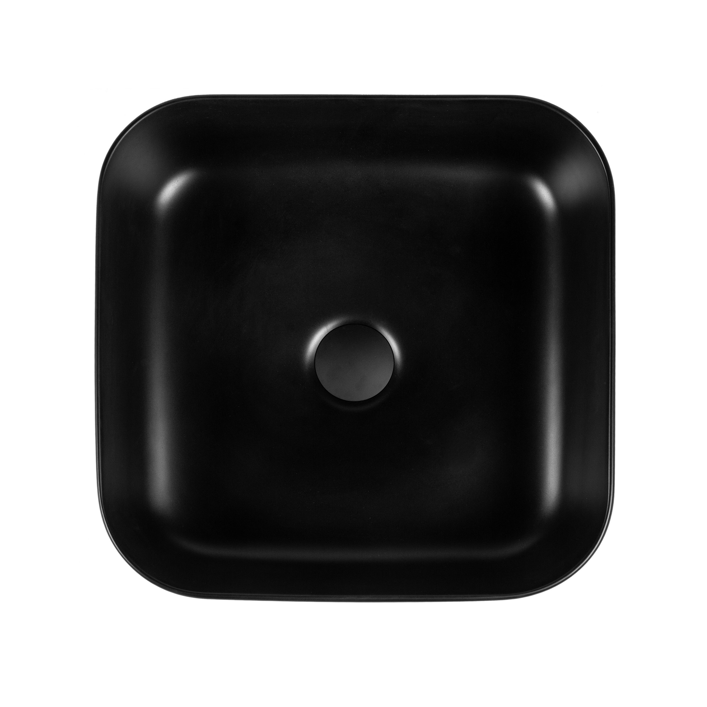 Раковина накладная BOND Cube 39 см S57-388 черная