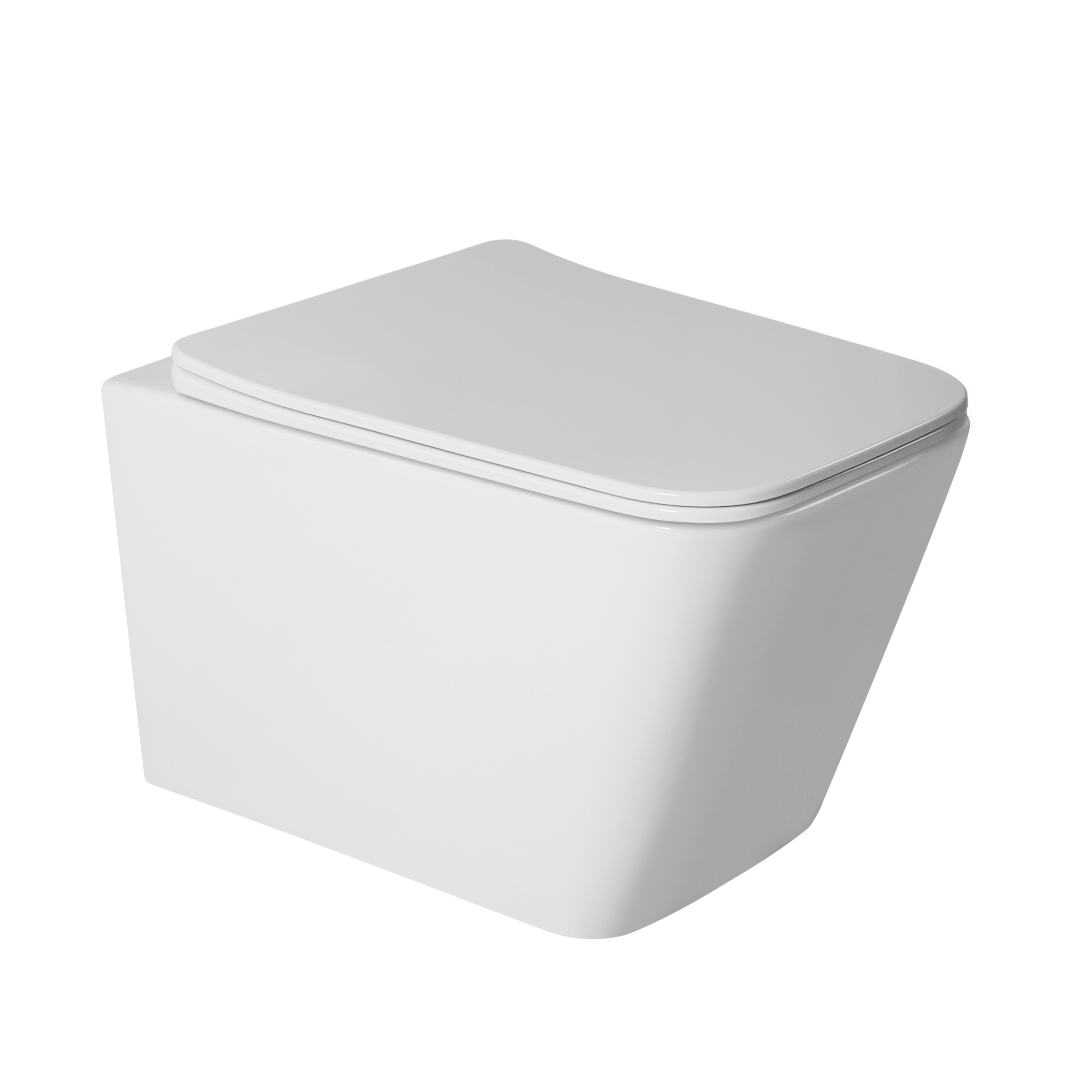 Унитаз подвесной BOND Cube F04-10 безободковый с сиденьем микролифт, белый унитаз bond