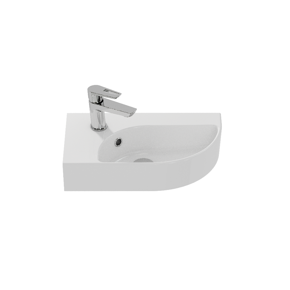 Раковина подвесная Cersanit Cameo 63405 45 см, белая, угловая выгодно когтеточка настенная угловая серый ковролин