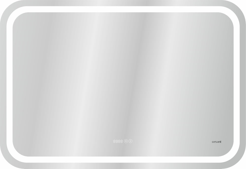 Зеркало со сменой цвета и часами Cersanit Design Pro KN-LU-LED050*80-p-Os